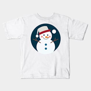 Cute Little Snowman Dude Kids T-Shirt